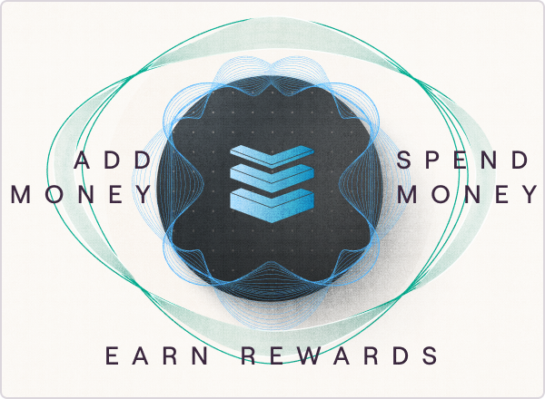 Add money, spend money, and earn money visual